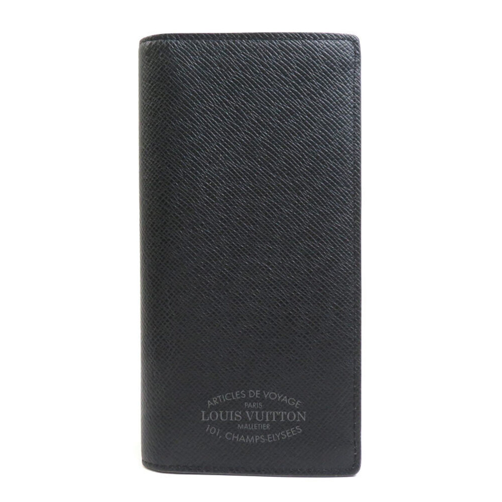 Louis Vuitton Bi fold long wallet Taiga Portefeuille Brazza NM Black